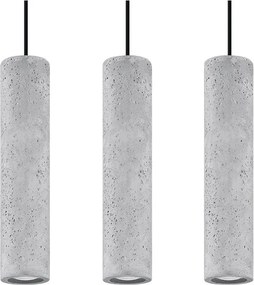 Szara lampa wisząca betonowa Fadre – Sollux