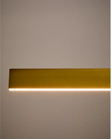 Lampa wisząca LED w kolorze złota z metalowym kloszem Boadella – Kave Home