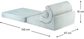 Miętowy sztruksowy fotel dziecięcy Flipster – Wigiwama