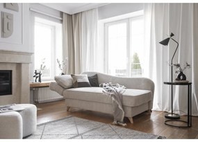 Beżowy sztruksowy szezlong (lewostronny) Chic Charlotte – Miuform