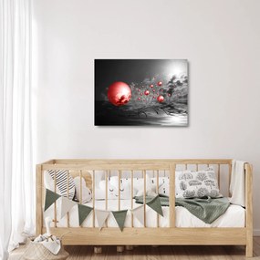 Obraz na szkle - czerwone kule (70x50 cm)
