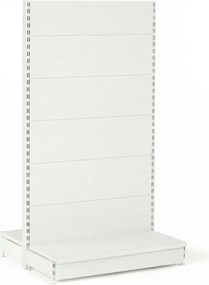 Regał sklepowy obustronny, pełne ścianki, 1600 x 1000 x 900 mm, dodatkowy, biały