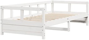 Białe skandynawskie łóżko 90x200 D8-N94