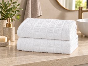 2x ręcznik SOFT 70x140 cm biały, 100% bawełna