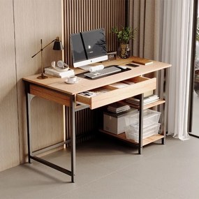 Biurko industrialne brązowe - 120 cm