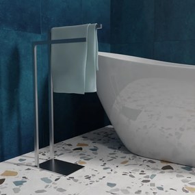 Wieszak na dwa ręczniki chrom