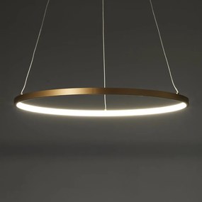 Lampa wisząca w kolorze złota Tomasucci Ring, wys. 92 cm