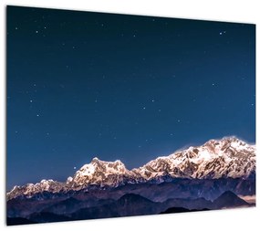 Obraz gór i nocnego nieba (70x50 cm)