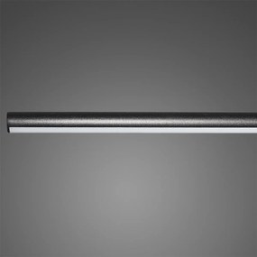 Szeroka lampa ledowa czarna do jadalni Linea No.1 120 cm 20W