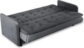 Sofa z Funkcją Spania STELLA Rozkładana Wersalka Dwuosobowa Szara Nowoczesna do Salonu