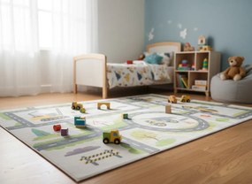Dywan dziecięcy skandynawski z placem budowy P1-T51