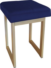 Taboret SOLID tkanina Welur stelaż metalowy STOŁEK LOFT : Kolor Stelaża - Złoty, Kolor tkaniny - VELVET - MG16, Typ tkaniny - Velvet, Wysokość - 60 cm