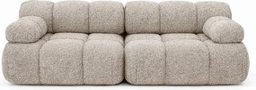 Sofa modułowa dwuosobowa, tkanina bukla Abriamo, Beżowy, Selia