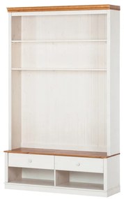 Biały zestaw pod TV z litego drewna sosnowego 140x223 cm Anita – Støraa