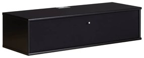 Czarna szafka pod TV w dekorze jesionu 89x22 cm Mistral – Hammel Furniture