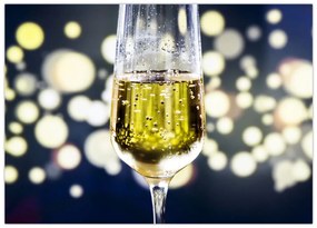 Obraz na szkle - szampan (70x50 cm)