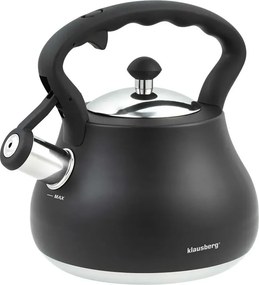 Czarny elegancki czajnik z gwizdkiem 2,7L 60cm R4-E57