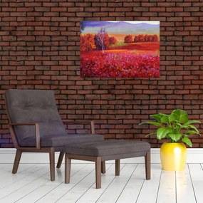Obraz na szkle czerwonego krajobrazu (70x50 cm)