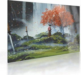 Obraz na szkle - Ilustracja przedstawiająca Ogród Mieczy (70x50 cm)