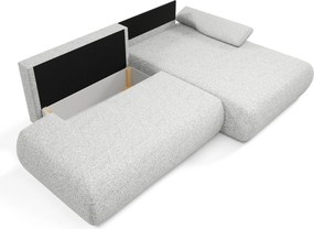 Masseno Narożnik DELTA z funkcją spania i pojemnikiem na pościel Narozniki L, Rozkładana sofa - Jasnoszary, PUENTE 80