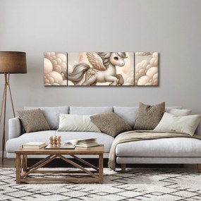 Obraz - Jednorożec w chmurach (170x50 cm)