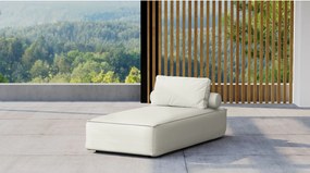 Leżak ogrodowy MALIBU, tkanina Odyssey, Kremowy