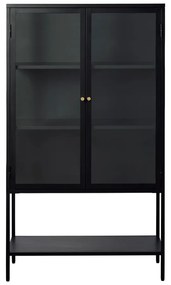Czarna metalowa witryna 90x160 cm Carmel – Unique Furniture