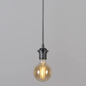 Retro lampa wisząca czarna 45 cm - Granny Frame