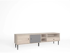 Szafka pod TV w dekorze dębu 180x50 cm Leon – Marckeric