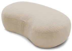 Beżowy podnóżek z materiału bouclé Saint-Germain – Bobochic Paris