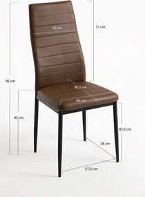 Zestaw 4 Krzese Lauter Ekoskóra