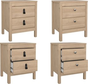 Szafka nocna z 2 szufladami Madrid, jackson hickory