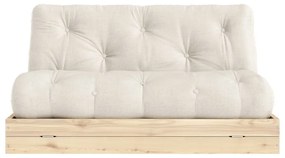Beżowa lniana rozkładana sofa 145 cm Flip – Karup Design