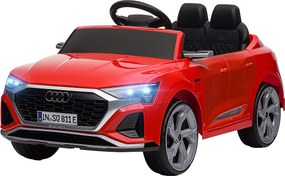 AIYAPLAY Elektryczny samochód dziecięcy, 12 V Audi Q8, 3-5 km/h, zdalne sterowanie, reflektory, muzyka, czerwony
