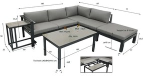 Zestaw narożnika ogrodowego i stolika Garden Pleasure Miranda