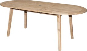 TECTONA - drewniany rozkładany stół tekowy 150/200x95 cm - Towar z drobną wadą (N294)