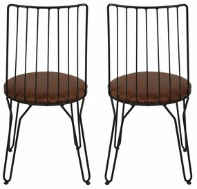 Zestaw krzeseł do jadalni Ada Brown and Black, 2 szt.