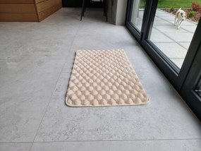 Dywanik antypoślizgowy Kremowy 50x80 cm Dekoracyjny gumowy spód Uniwersalny