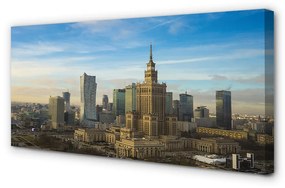 Obraz na płótnie Warszawa Panorama wieżowce