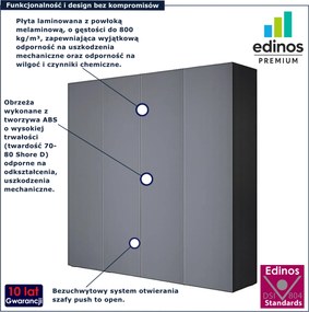 Duża antracytowa szafa uchylna F3-N09
