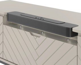 Szafka RTV z głośnikiem JBL i oświetleniem Aspen 06 cashmere/czarny