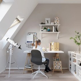 Biała metalowa lampa stołowa (wysokość 43 cm) Etna – Sollux