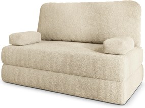 Masseno Sofa piankowa KESTE z funkcją spania, Kanapa z pianki do salonu, Bezmontażowa, Tkanina bucle – Kremowy QUELLE 02