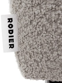 Jasnoszara rozkładana sofa z materiału bouclé 256 cm Rene – Rodier