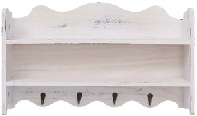 Biały wieszak ścienny z półkami W6-M23