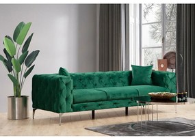 Ciemnozielona aksamitna sofa 237 cm Como – Artie