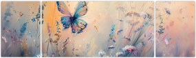 Obraz - Łąka z motylem II (170x50 cm)