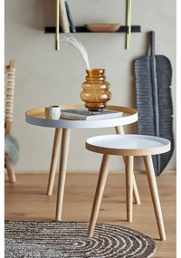 Bambusowe okrągłe stoliki zestaw 2 szt. ø 60 cm Cappuccino – Bloomingville