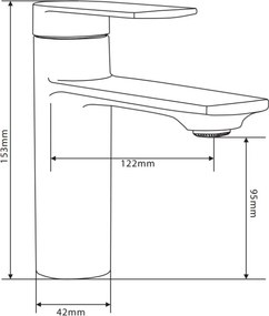Mexen Zero bateria umywalkowa, czarny - 71100-70
