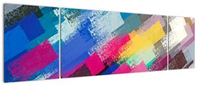 Obraz - Kolorowe pociągnięcia pędzlem (170x50 cm)